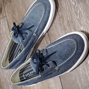 Sperry Top Sider blue denim mens sneakers. Size 13